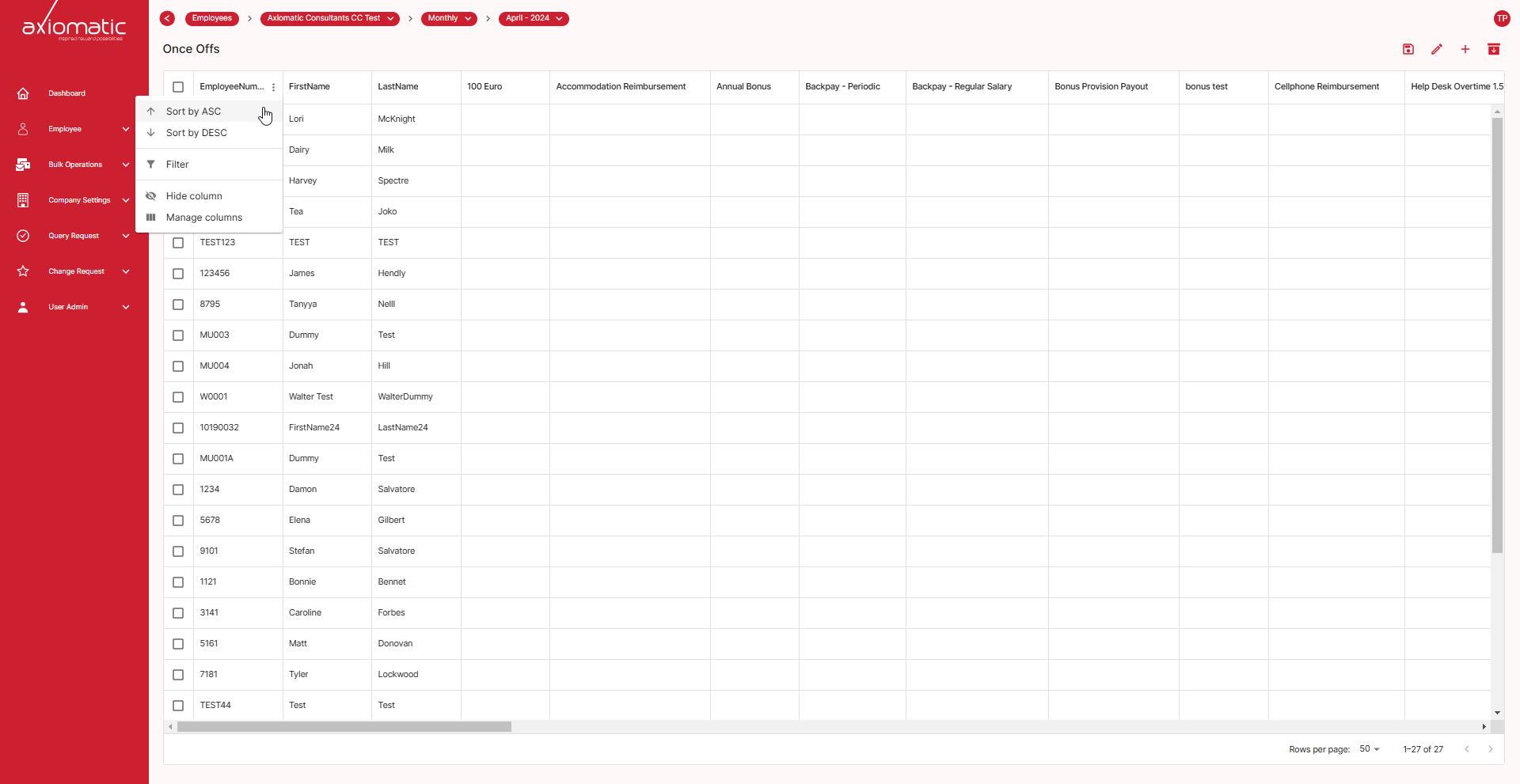 Filter Menu Location
