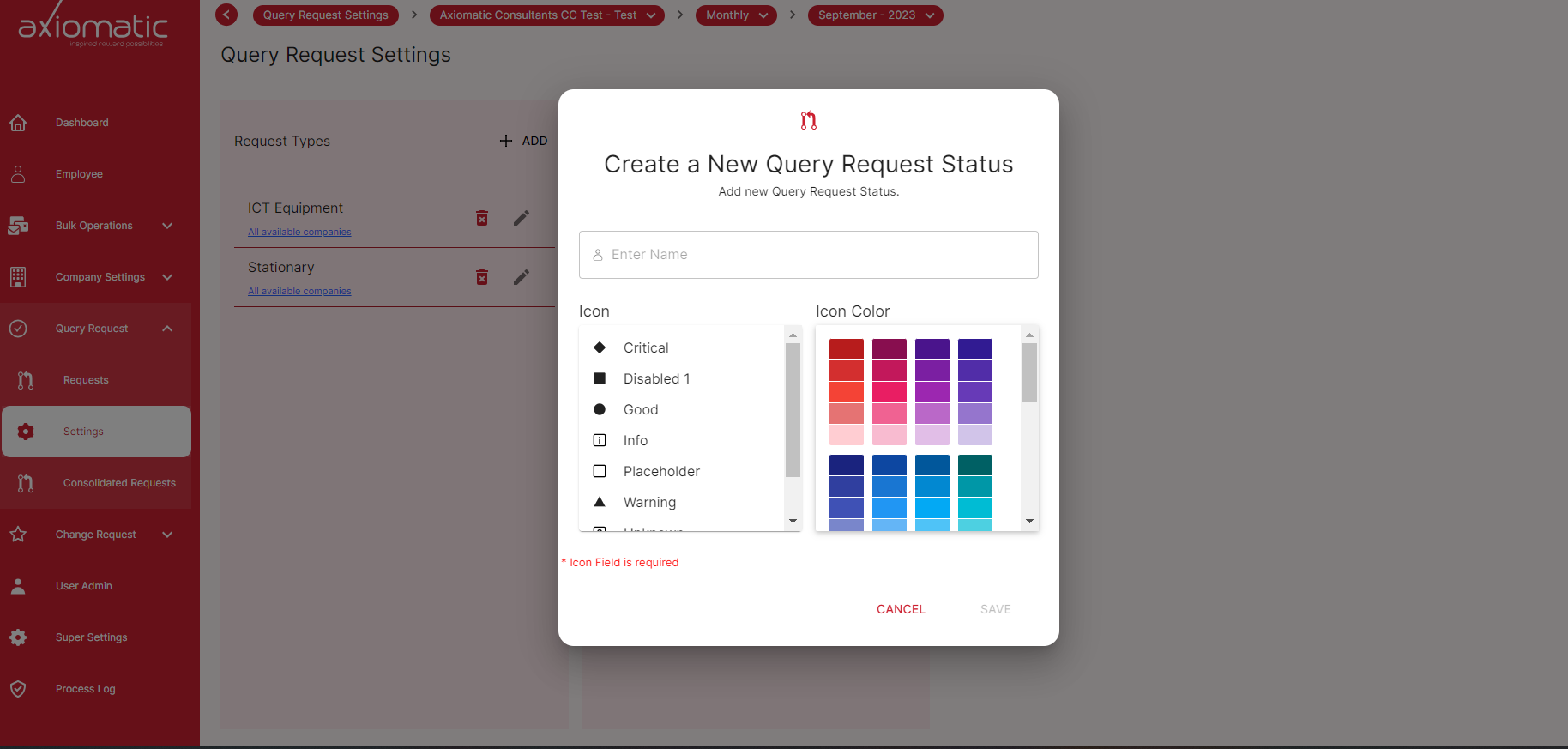Query request status