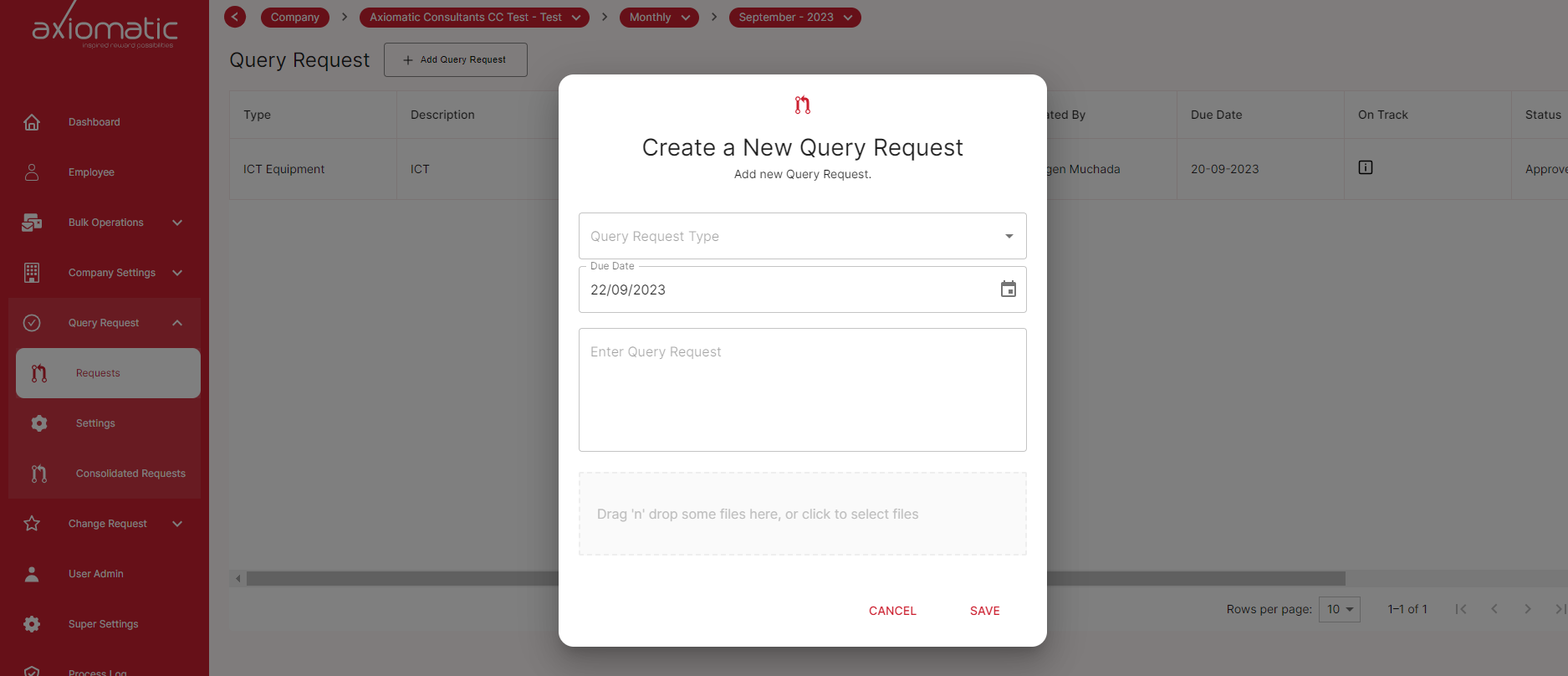 Add new query request